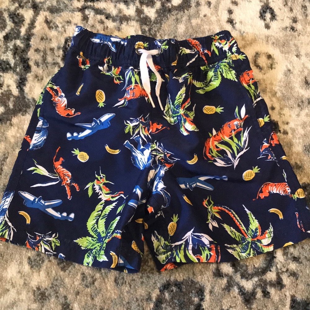 Hanna Andersson tiger swim suit shorts 110 or 5/6